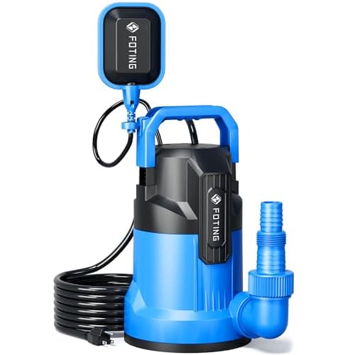 Image of FOTING 17000 L/H Submersible Water Pump with Float Switch, 550W Electric Sump Pumps for Dirty/Clean Water, Portable Water Pump for Garden Pond, Pools, Ditches
