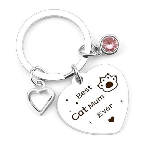 Image of Cat Gifts for Women Girl Kitten Themed Feline Lovers Keychain Birthday Christmas Animal Lovers Gifts for Bestie Friend Daughter Wife Sister Girlfriend Cat Mums Ladies Pet Parent Appreciation Present