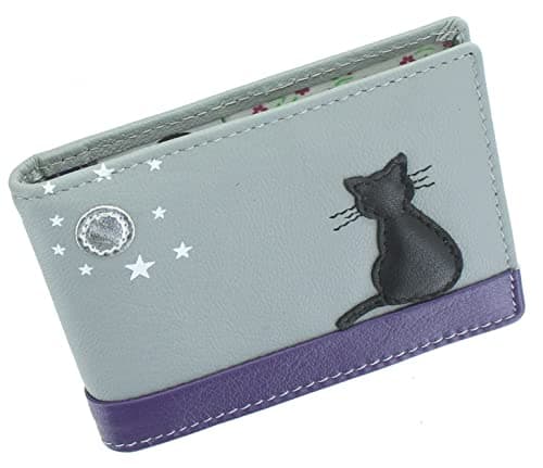 Image of Mala Leather Midnight Collection Leather Credit Card Holder 644_35 Grey