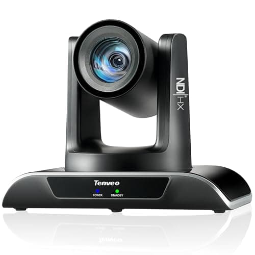 Image of Tenveo NDI PTZ Camera 20X Optical Zoom, AI Auto Tracking, 1080P 60FPS, LAN/USB3.0/HDMI PoE Camera for Church Services Worship Video Conference Live Events Youtube OBS