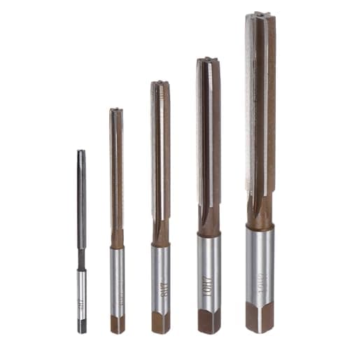 Image of sourcing map 5pcs Hand Reamers Set 4mm 6mm 8mm 10mm 12mm H7 Metric Alloy Steel Reamer Bit Straight Flutes Steel Cutting Tool for Metal Wood Hole Reaming