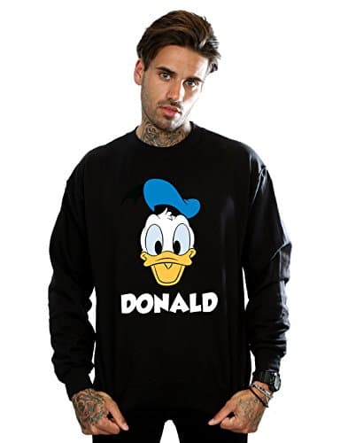 Image of Disney Men's Donald Duck Face Sweatshirt XXX-Large Black