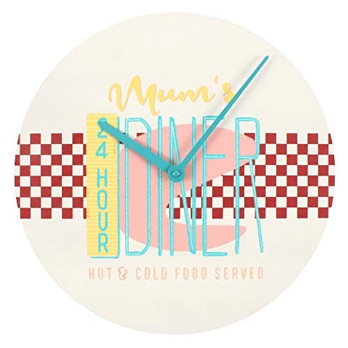 Image of Wall Clock 24 Hour Mums Diner Clock
