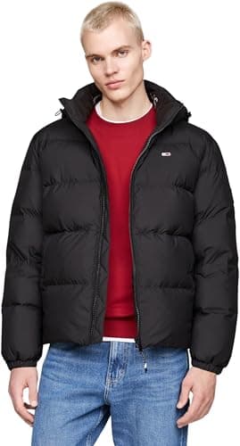 Image of Tommy Jeans Men's Tjm Essential Down Jacket Ext Dm0dm19786 Other Jackets, Black (Black), XXL