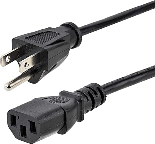 Image of ABC Products USA United States America Canada C13 Kettle PC Computer Power Supply Adapter IEC Cord Mains Cable Lead Plug for Monitor, Printer, Photocopier, Screen, TV, Treadmill, Audio, Amp 1.8M Long