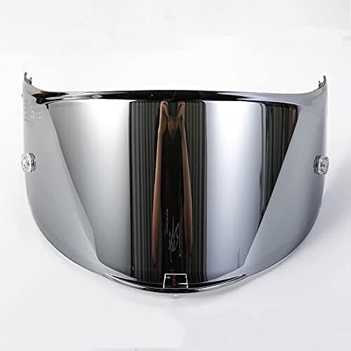 Image of Helmet visor lens, Motorcycle Suitable Fits LS2 A-rrow Carbon Fiber Helmet Chameleon Silver Black Lens Fits LS2 FF323(Silver)