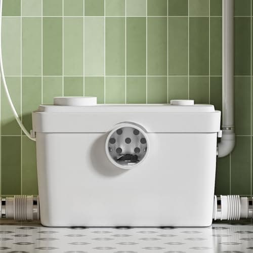 Image of 750PRO Macerator Pump, Non-Clog Stainless Motor Housing for Household Basement Sink/Shower/Washer Sewage Wastewater Up-Flush Up to 11m, Auto Start & Stop Grinder Pump, Quiet Operation