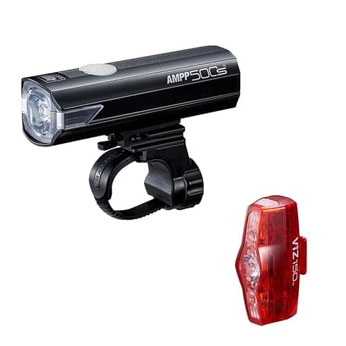 Image of CatEye AMPP 500S - VIZ 150 Bike Light Set - 500 Lumen USB Rechargeable Front Light 150 Lumen Rear Light, Waterproof, Cycling Safety Kit