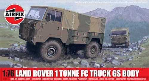 Image of Airfix Model Set - A02331 Land Rover 1 Tonne FC Truck GS Model Building Kit - Plastic Motor Vehicle Building Kit for Adults & Children 8+, Set Includes Sprues & Decals - 1:76 Scale