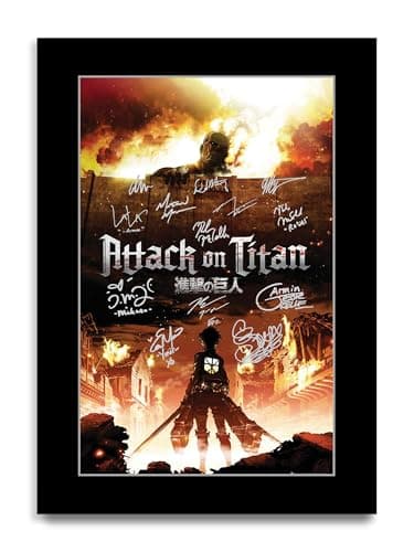 Image of HWC Trading Attack on Titan Gifts Printed Signed Autograph Poster for TV Memorabilia Fans (ID-002814) - A4 Print Only
