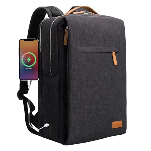 Image of Hp hope Laptop Backpack for Women Travel, Durable Backpacks Carry On, with USB Charging Port, Fits 15.6 Inch Laptop, Waterproof, Resistant Luggage Business Weekender Bag, Black