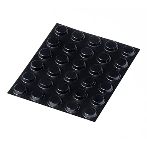 Image of Happy Bananas Self Adhesive Black Bumper Pads, Flat Topped Rubber Feet for Chopping Boards, Glass, Electronics, Crafts - 12.7mm x 3.5mm (30)