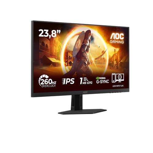 Image of AOC 24G4ZRE 23.8 inch FHD Gaming Monitor 260Hz, Fast IPS Panel, 0.3ms MPRT, Adaptive Sync, HDR10, G-Sync Compatible, (1920x1080 HDMI 2x 2.0 DP 1x 1.4) Black