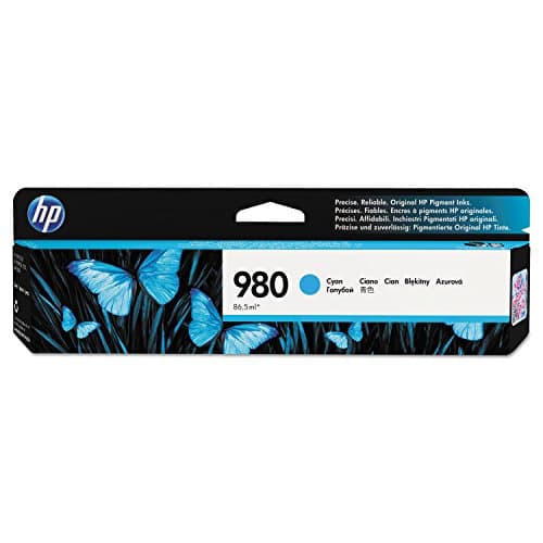 Image of HP D8J07A 980 Original Ink Cartridge, Cyan, Single Pack