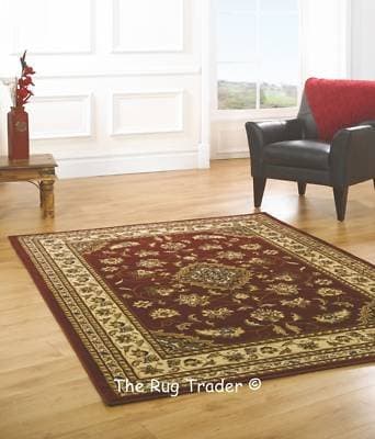 Image of Sincerity Sherborne Traditional Rug. Red 80cm x 150cm