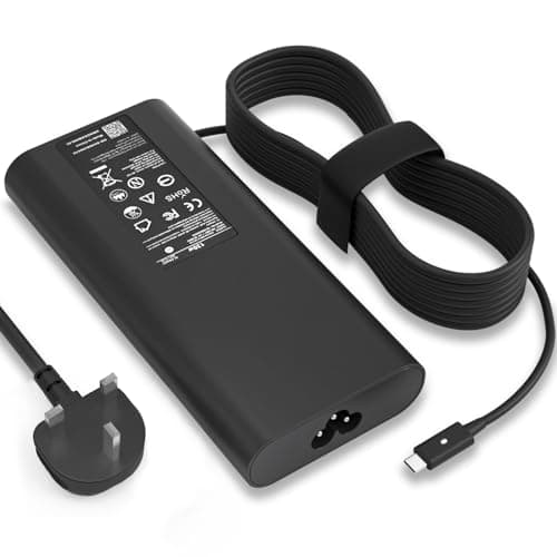 Image of Riabwwox 130W USB C Laptop Charger Compatible With Dell XPS 15 9500 9510 9520 9530 9575 2in1,XPS 17 9700 9710 9720 9730,Precision 5560 5570 5530 5550 5750 5760 5770 3560,Latitude,Type C Power Adapter
