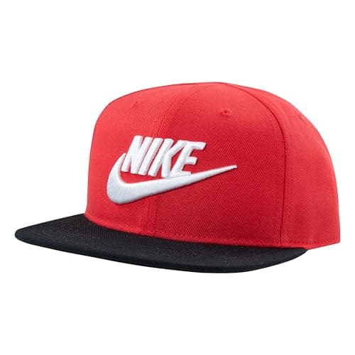 Image of NIKE Children's Apparel Kids' Little Flat Brim Hat, Red/White, O/S, Red/White, 4-7 Years