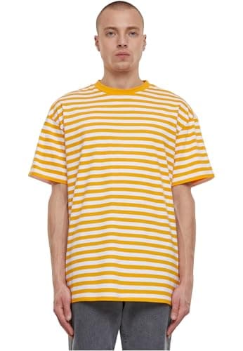 Image of Urban Classics Men's Regular Stripe Tee T-Shirt, White/Magicmango,