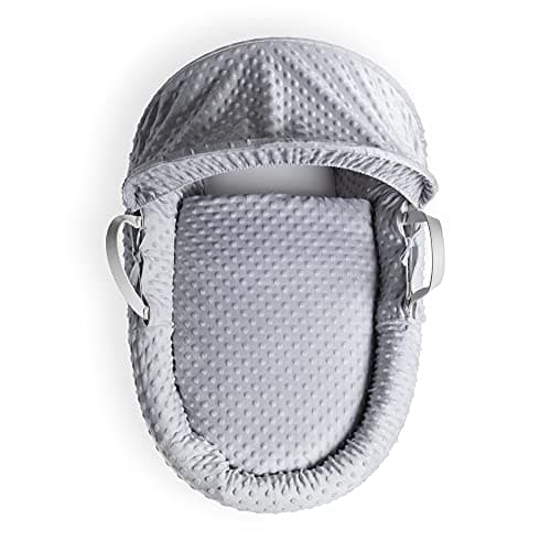 Image of Clair de Lune Dimple Moses Basket Bedding Set (Basket NOT included) - Grey