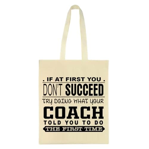 Image of Giftme What Your Coach Told You To Do, Shoulder Bag Natural Shopping Tote Bag Cotton Shopping Bag.