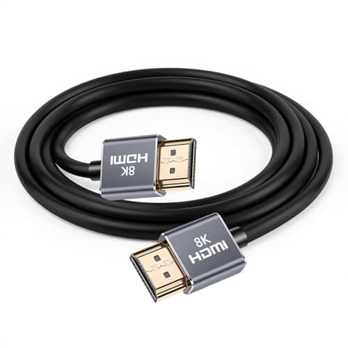 Image of Eonvic Silicone HDMI 2.1 Cable 8K@60Hz for Sony A7S3 FX3 FX6 Canon C300 Camera ATOMOS Ninja V Monitor PS5/Xbox Series, HDMI to HDMI Ultra HD Cord 6ft