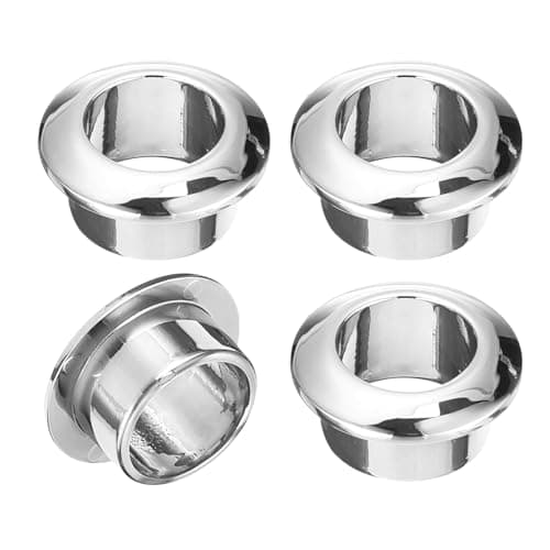 Image of TA-VIGOR 4Pcs ABS Desk Cable Hole Covers, 12/32 inch(18mm) Wire Cord Organisers for Office Desks & Worktops, Neat Cable Management – Silver