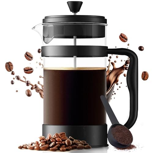 Image of KICHLY 8 Cup Cafetiere French Press 1.0L Coffee Maker and Tea Maker with Heat Resistant Glass and Ergonomic Design
