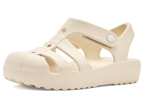Image of Crocs Unisex-Child Classic Fisherman Sandal, Kids and Toddler Sandals, Sandstone, 6 UK Child