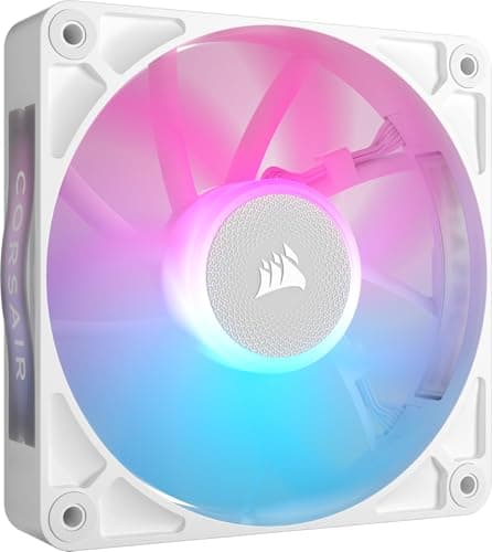 Image of Corsair iCUE LINK RX120 RGB 120mm PWM Fan - Magnetic Dome Bearing - Single Fan - White