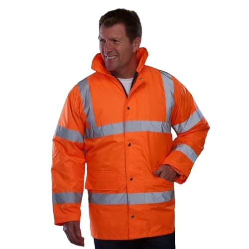 Image of Yoko Mens Hi-Vis Road Safety Jacket (XL) (Hi Vis Orange)