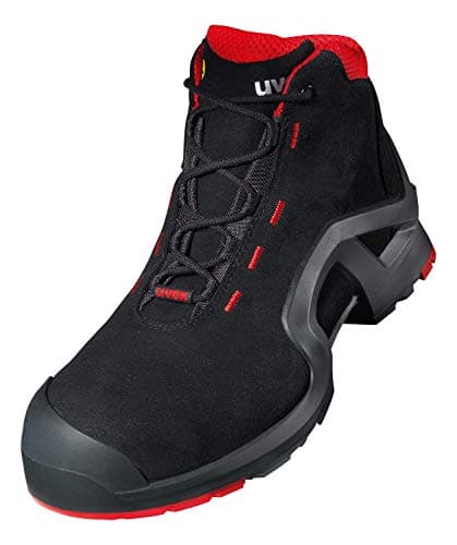 Image of Uvex 1 X-Tended Support Work Boots - Safety Boots S3 SRC ESD - Red-Black - Size 5