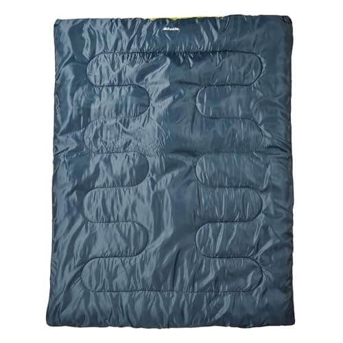 Image of Eurohike Snooze Double Sleeping Bag with All-around Zip for Adults, Teens, Kids, 2 People, 2 Season, Spacious, Warm, Indoor & Outdoor Use, Camping, Hiking, Backpacking, Compression Bag, Navy
