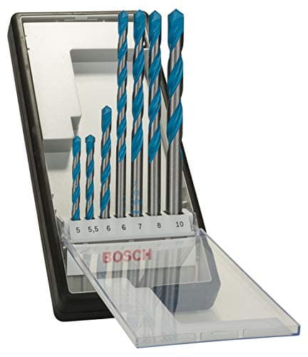 Image of Bosch Professional 2607010546 7-Piece CYL-9 Multipurpose Drill Bit Set (Multi Construction, Accessories for Drills with a Round Shank Drill Bit Socket), Silver, 45cm x 40cm x 25cm