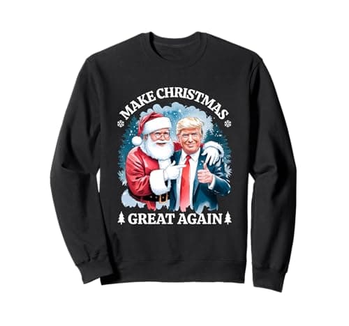 Image of Make Christmas Great Again Santa Funny Trump Xmas Pajamas Sweatshirt