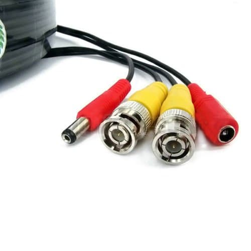 Image of SSL BNC Video Power Cable For CCTV Camera DVR Security System (2M, Black)