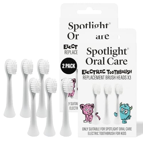 Image of Spotlight Oral Care for Kids Sonic Electric Toothbrush Replacement Heads - 6X Pack - Made by Dentists | Ultra-Soft Brush Heads for Gentle, Effective Cleaning