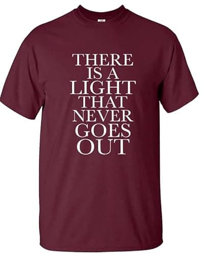 Image of Darkwear There is A Light The Smiths T-Shirt Morrissey Men's Gift Top tee S to 5XL(Maroon,M)