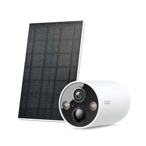 Image of Tapo C425 KIT Solar Surveillance Camera Outdoor Battery, 2K Resolution, Colour Night Vision, MicroSD Memory, 10000 mAh Battery, 150° Super Wide Angle Field of View, Two-Way Audio, Alexa & Google