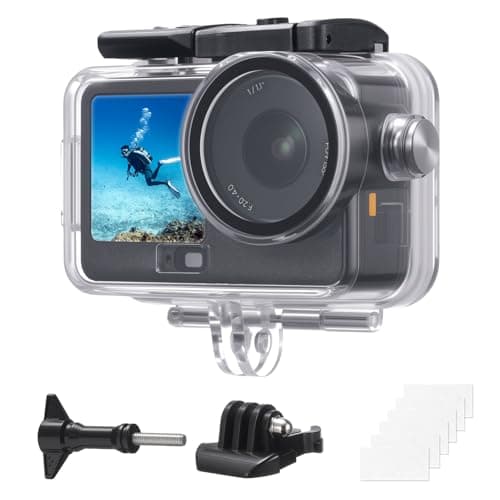 Image of K&F CONCEPT 60M/196FT Waterproof Hosing Case Compatible with DJI Osmo Action 6, Underwater Protective Shell, Optical Glass Lens, Anti-fog for Deep Diving Scuba Snorkeling with Quick Release Bracket