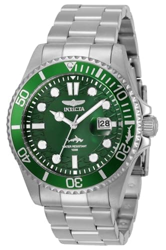 Image of Invicta Pro Diver 30020 Men's Watch - Waterproof - Analogue - Quartz Movement - stainless steel with Green dial - 43mm