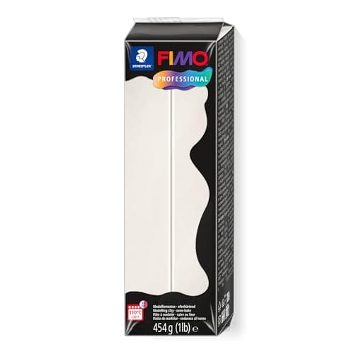 Image of STAEDTLER Polymer Modelling Clay - FIMO Professional - Oven Bake Clay - Porcelain - 454g Block, 8041-03