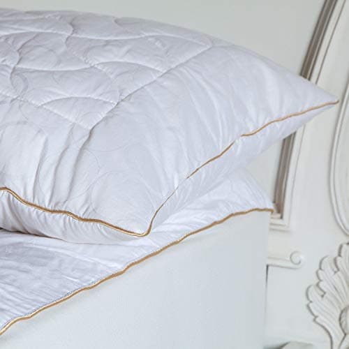 Image of The Wool Company Quilted Wool Pillow Protector - All Natural Materials- High Thread Count and a Concealed Zip - Oeko-Tex Standard Certified