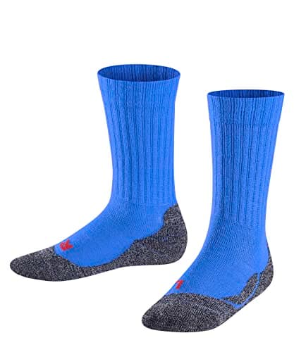 Image of FALKE Unisex Kids Active Warm K So Wool Thick Breathable Plain 1 Pair Socks, Blue Cobalt 6054, 9-11.5
