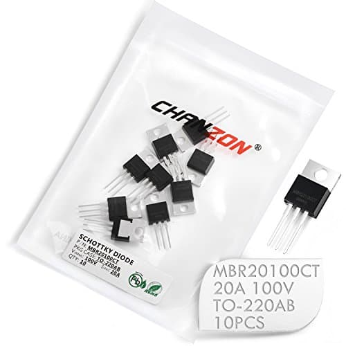 Image of (Pack of 10 Pieces) Chanzon MBR20100CT Schottky Barrier Rectifier Diodes 20A 100V TO-220AB (TO-220) 20 Amp 100 Volt