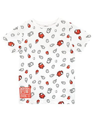 Image of Among Us T Shirt | Boys' T-Shirts| Kids Gaming Tshirt White 12-13 Years