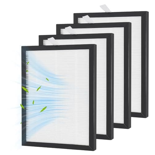 Image of 4 Pack HEPA Filter for Meaco Dehumidifier 20L 20LE Low Energy, Not Compatible with MeacoDry Arete Series 20L 18L & 25L (26x19x1cm)