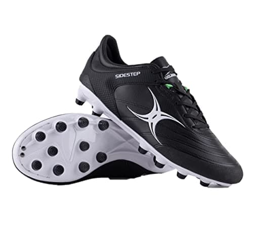 Image of 2022 Gilbert Side Step X15 Low MSX Moulded Hard Ground Rugby Boots - Black (Numeric_11_Point_5)