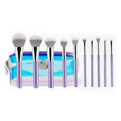 Image of BH Cosmetics, Makeup Brush Set, Hello Holo, 10 Piece Eye & Face Brush Set, 10.2 oz