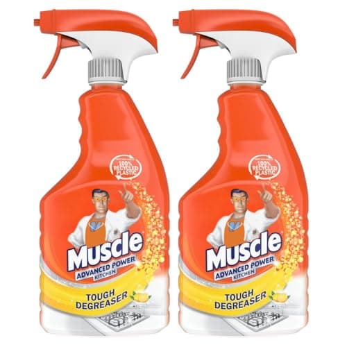 Image of Mr Muscle Advanced Power Kitchen Cleaner Stainless Steel Tough Degreaser Citrus Scent 750ml 2 Pack with Welari Thank You Card | 2 Pack | 2 x 750ml