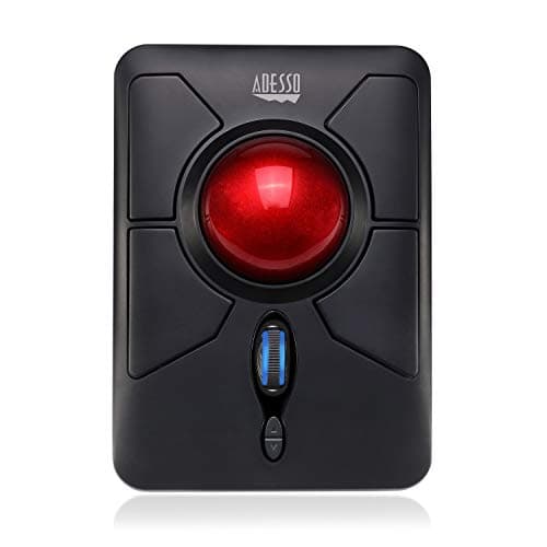 Image of Adesso 2.4Ghz Wireless Programmable Ambidextrous Ergonomic Trackball Mouse, with, Black, iMouse T50